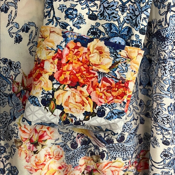 FARAH TALIB AZIZ floral chiffon embroidered and beaded tunic dress - Picture 3 of 7